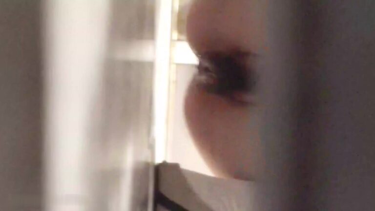 Asian cutie likes being watched while she defecates