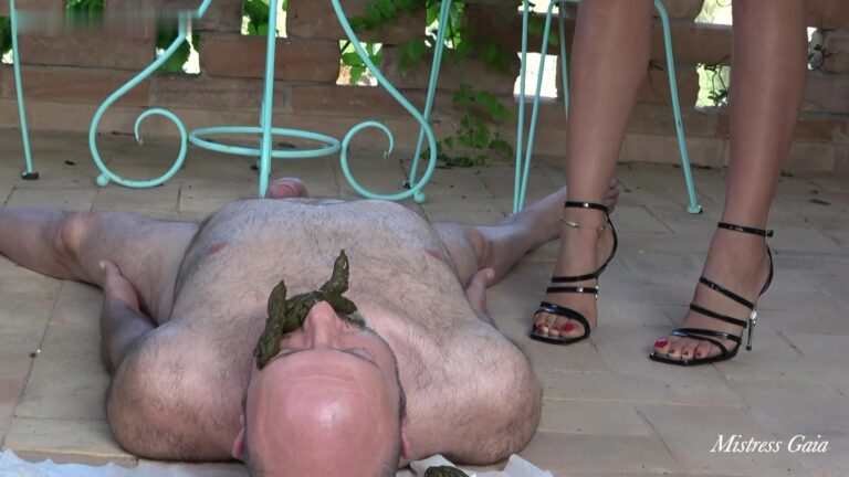 First time in his life with a double scat  Mistress Gaia